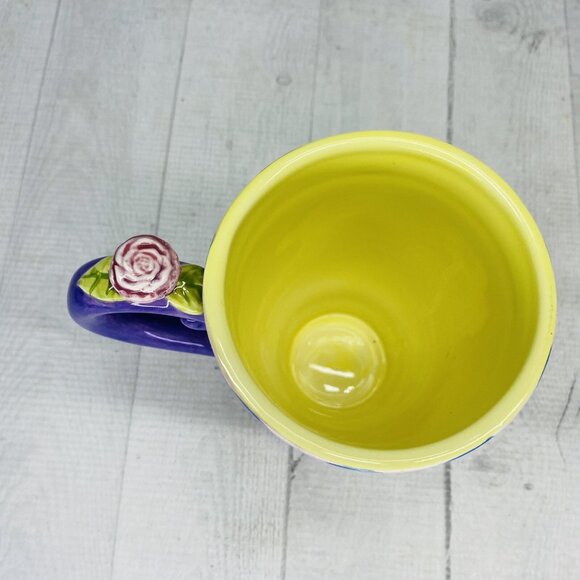 Certified International Sue Zipkin TEA GARDEN  Flowers Scrolls 18oz Ceramic Mug - Picture 6 of 14